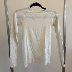 Lululemon Women's White Light Speed Seamless Running Top Size
